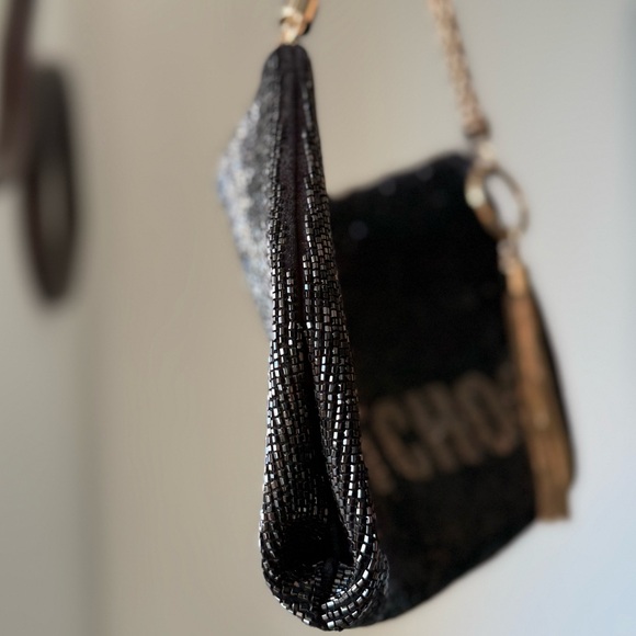 Like new JIMMY CHOO Callie Black And Gold I Want Choo Beaded Clutch Bag $1,995 - Picture 12 of 14